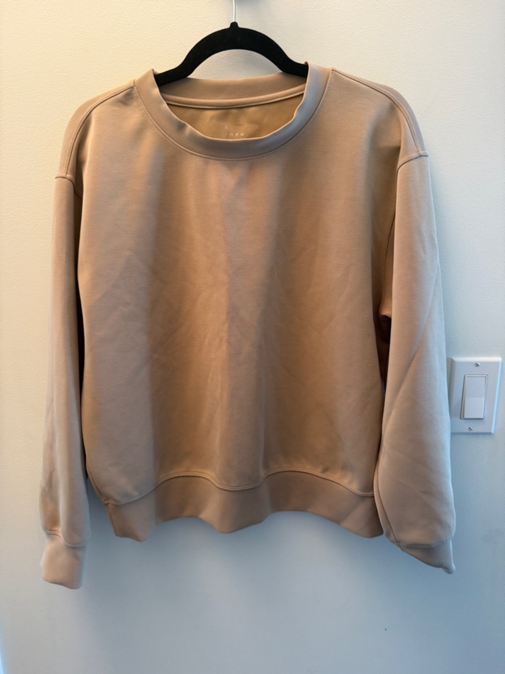 Two - A New Day Neutral Crewneck Sweatshirt - one tan/ one Black